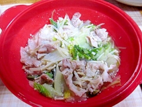 シリコンスチーマーで簡単～野菜＋豚バラ肉の塩麹蒸